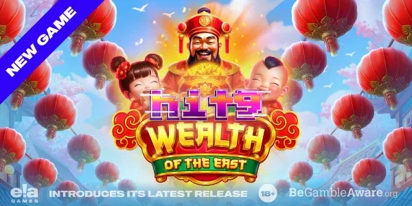 Tampilan visual slot Wealth of the East dengan tema festival Timur